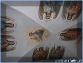 Соловки. Секирная гора. Нижний храм церкви-маяка. Роспись потолка. Редко можно увидеть сразу всех архангелов, перечисленных поименно.
