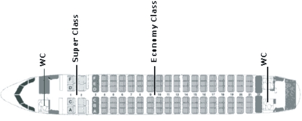 Схема салона Аэробуса A319
